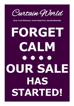 Forget Calm our sale has started