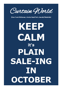 Keep Calm It's Plain Sale-ing in October